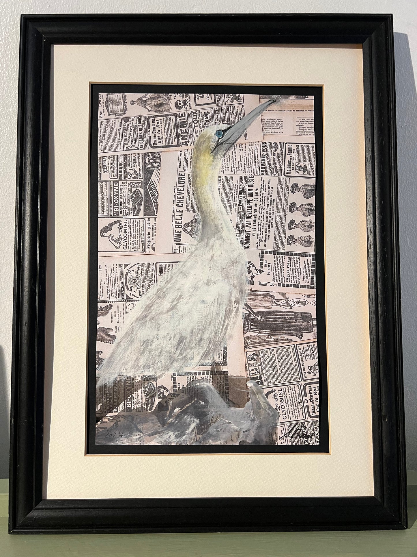 Original painting Gannet framed