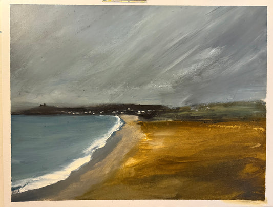 Criccieth Winter original painting by Sarah evans
