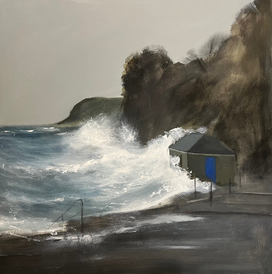 Caswell Bay original painting -box canvas