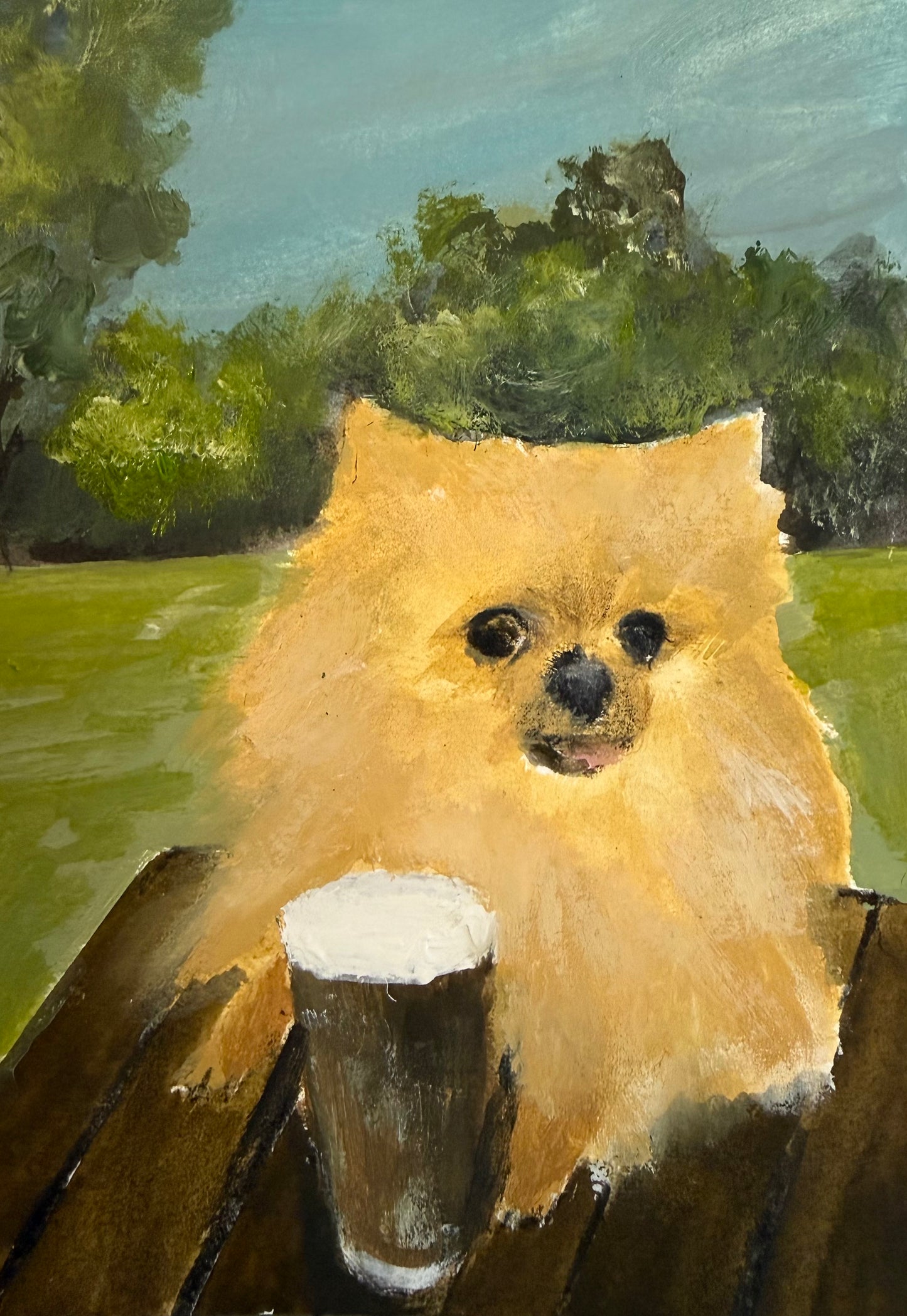 Ray The Pomeranian Original painting