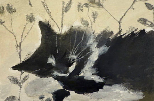 Flash Evans sleeping original painting