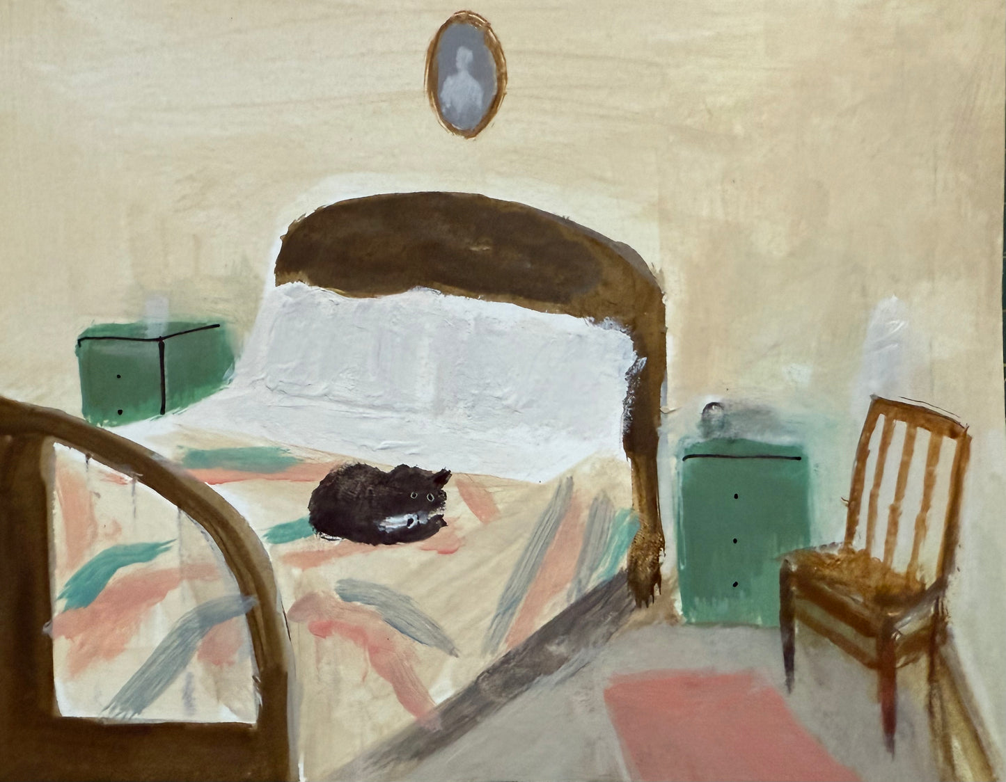 Howard on my neighbours bed original painting