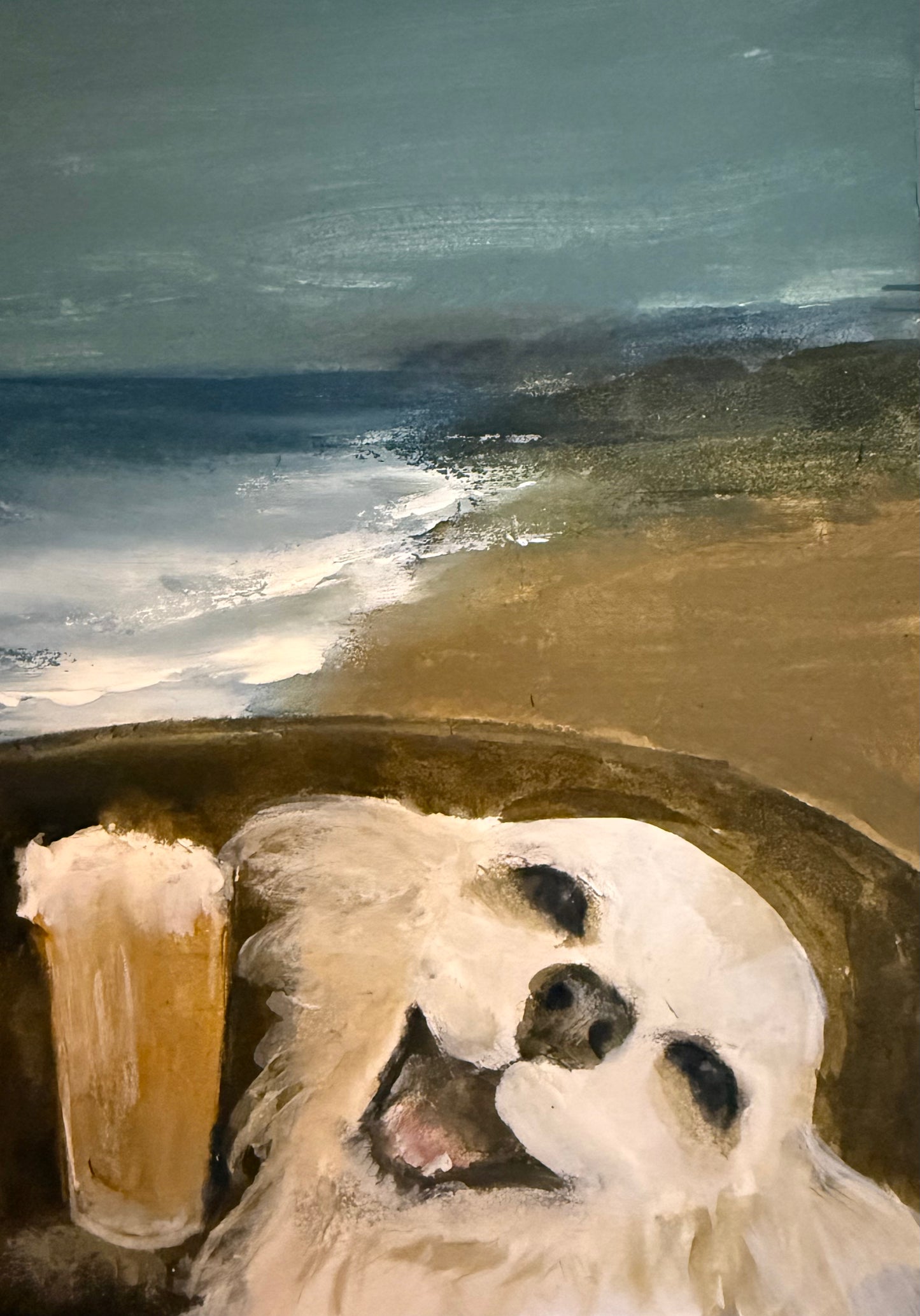 First pint of the holiday original painting