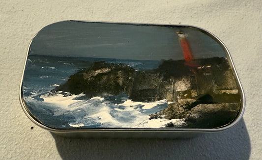 Isle Of Lewis original painting in a sardine tin
