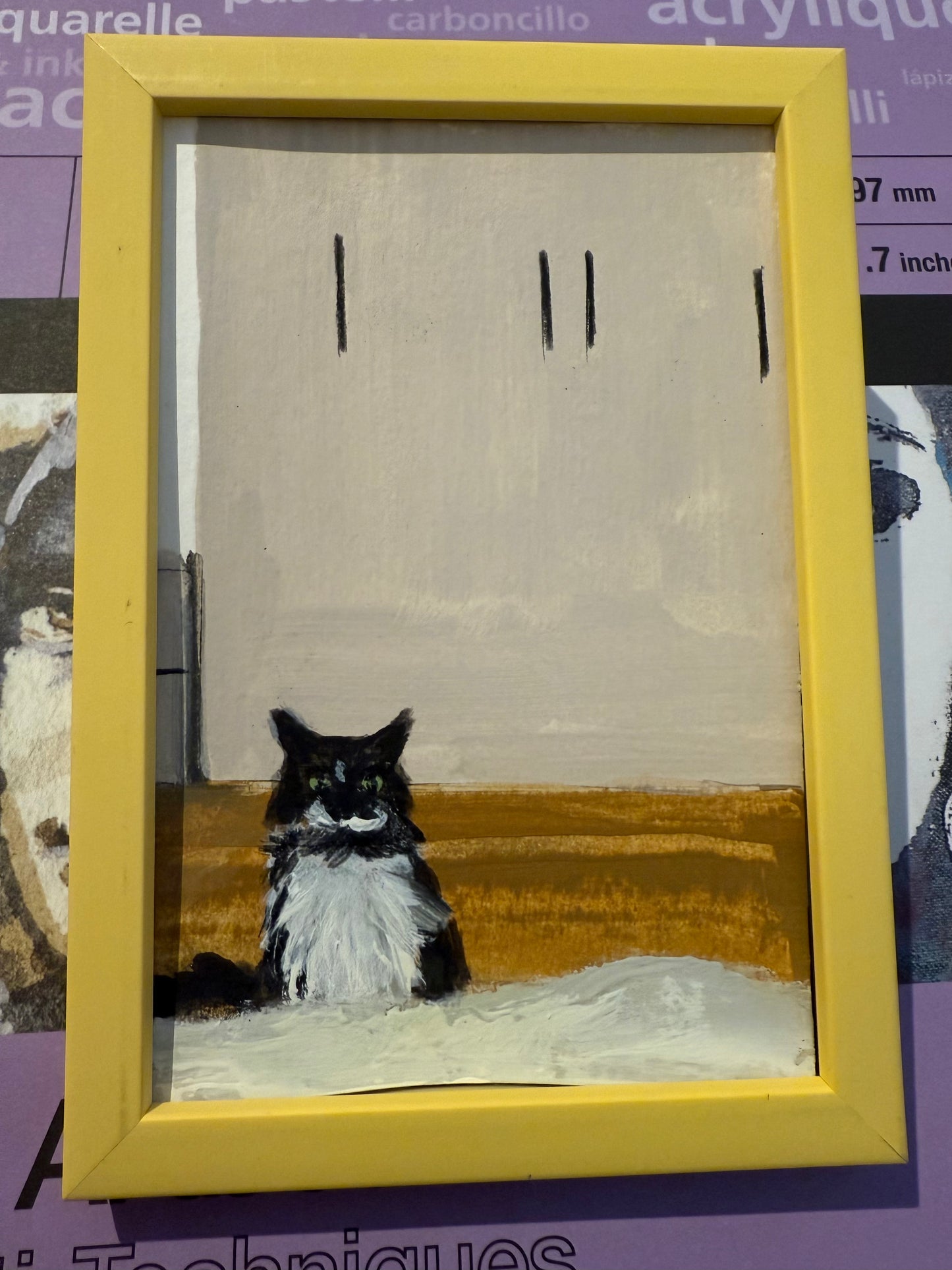 Original painting of Flash Evans staring at me to wake up