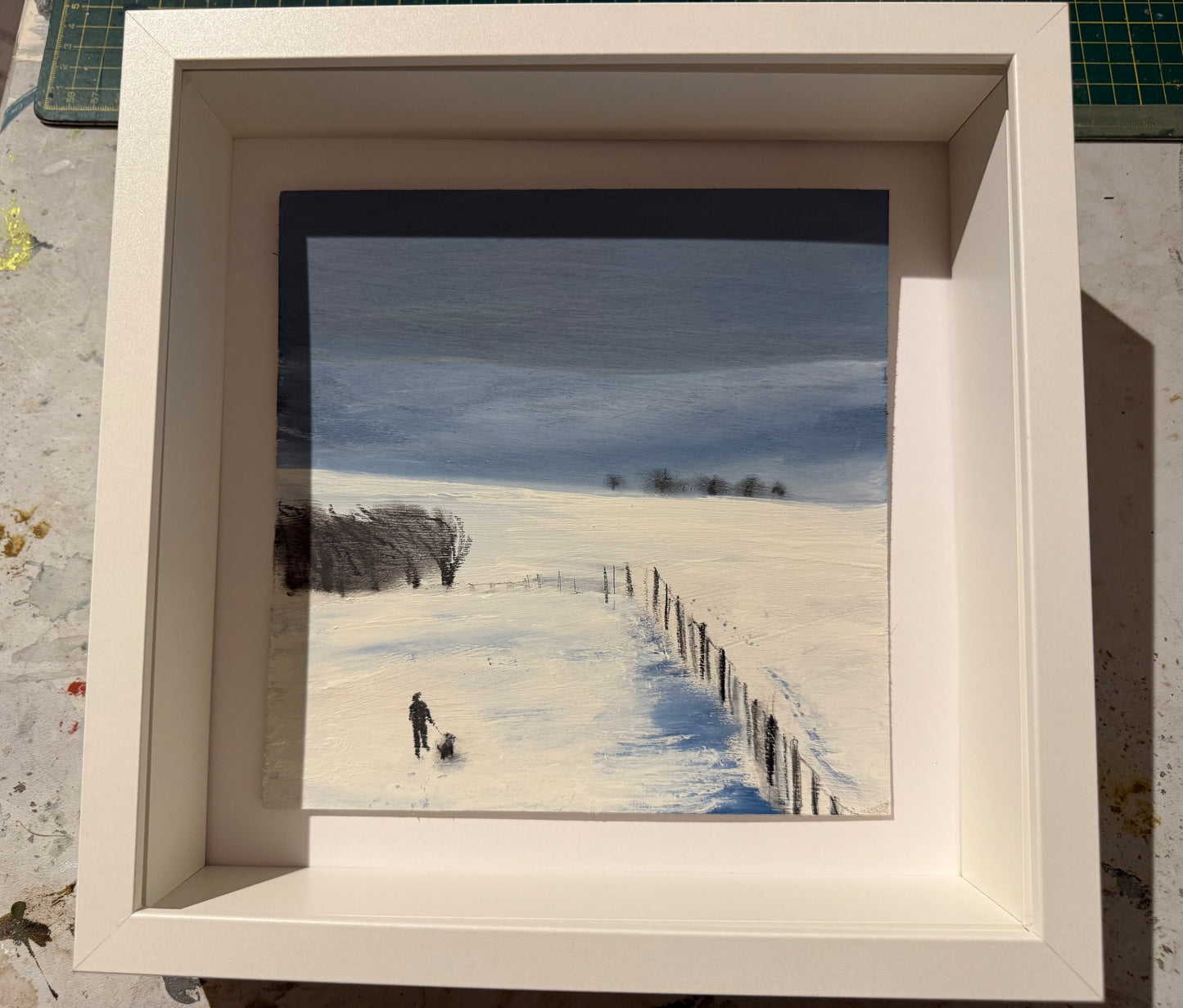 Dad and Alf , Brecon Beacons -original painting framed