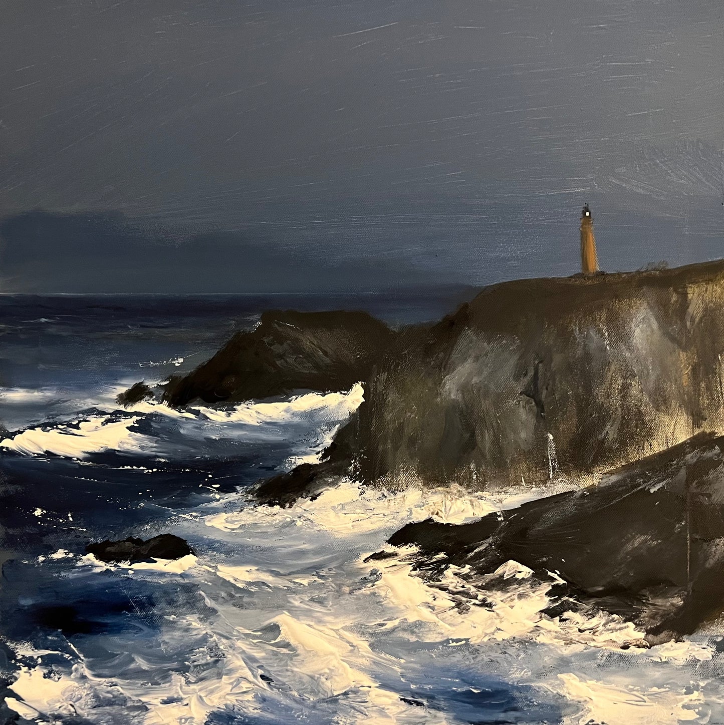 Isle Of Lewis original painting on canvas 16x16”