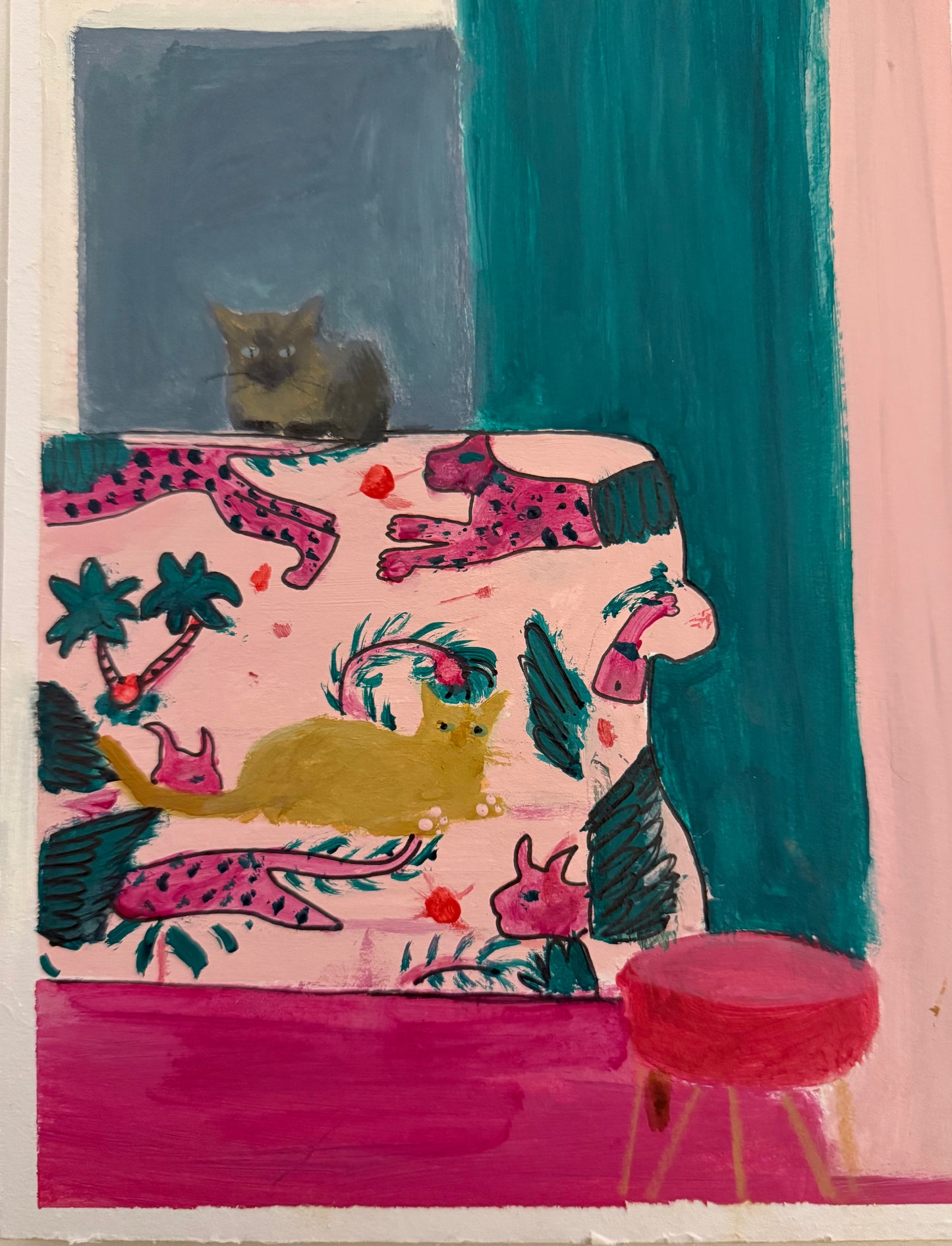 Original painting In memory of Colin The Red Burmese