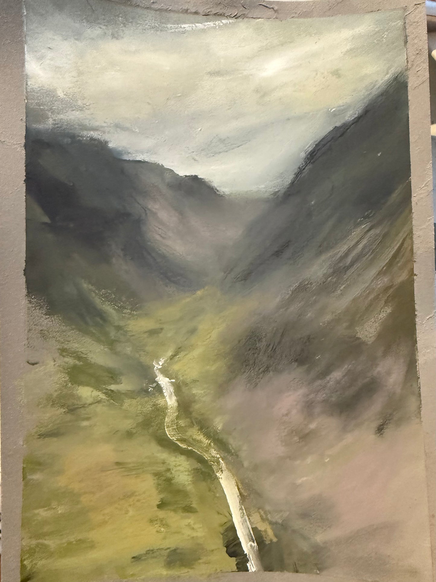 3 Welsh Landscapes on mixed media paper