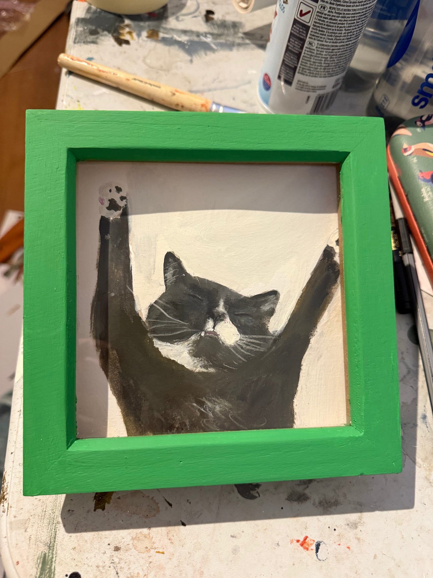 Be More Barry original framed painting