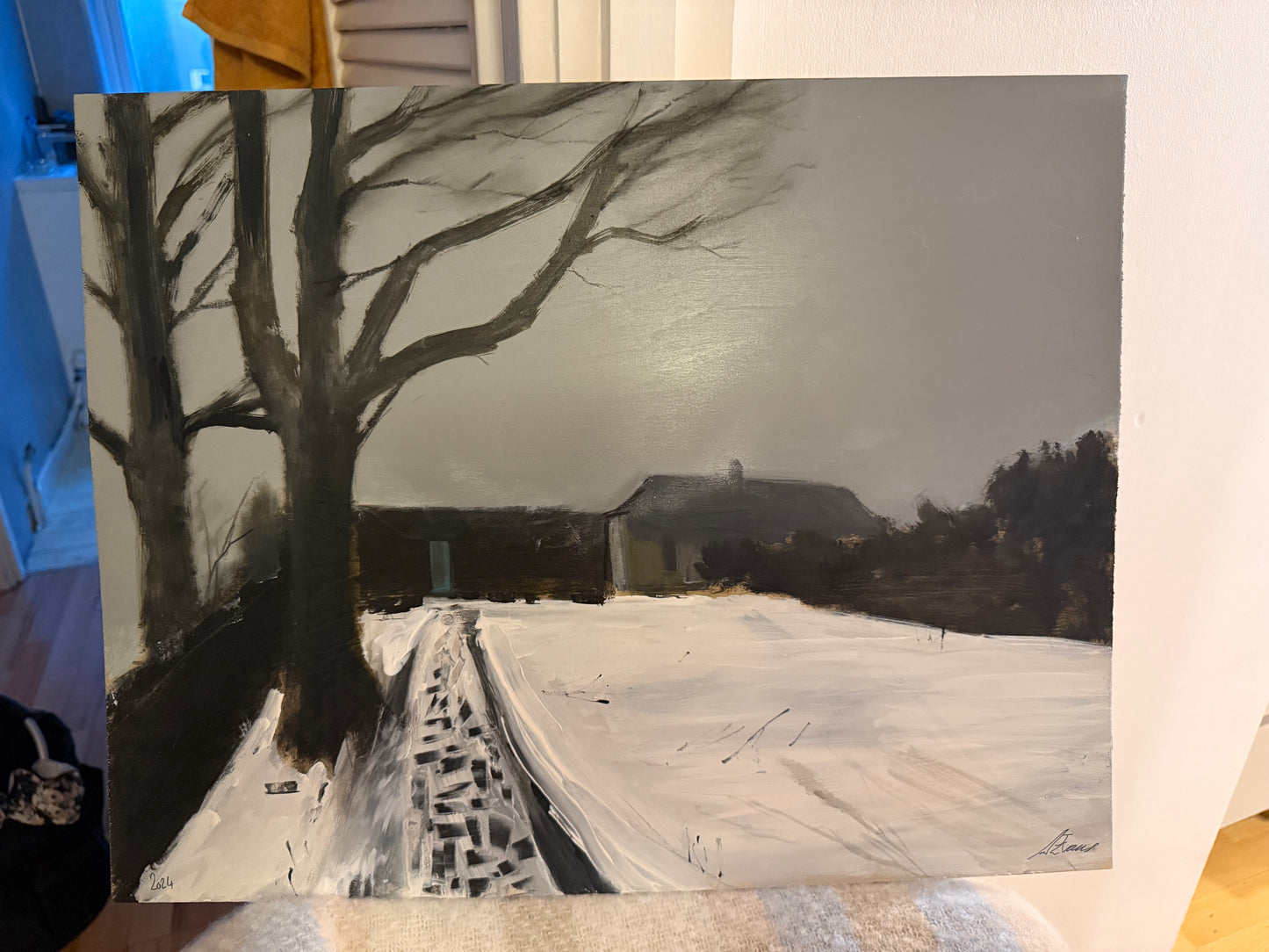 Near Aberdeen Scottish garden in winter