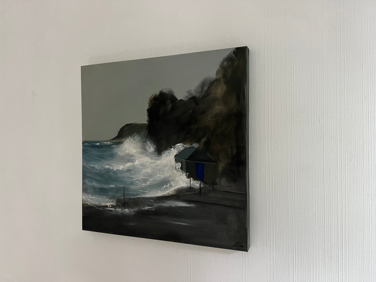 Caswell Bay original painting -box canvas