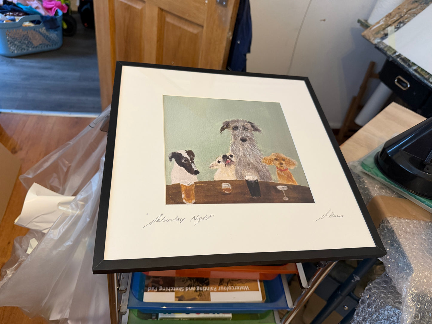 Saturday Night Down The Legion Original painting framed
