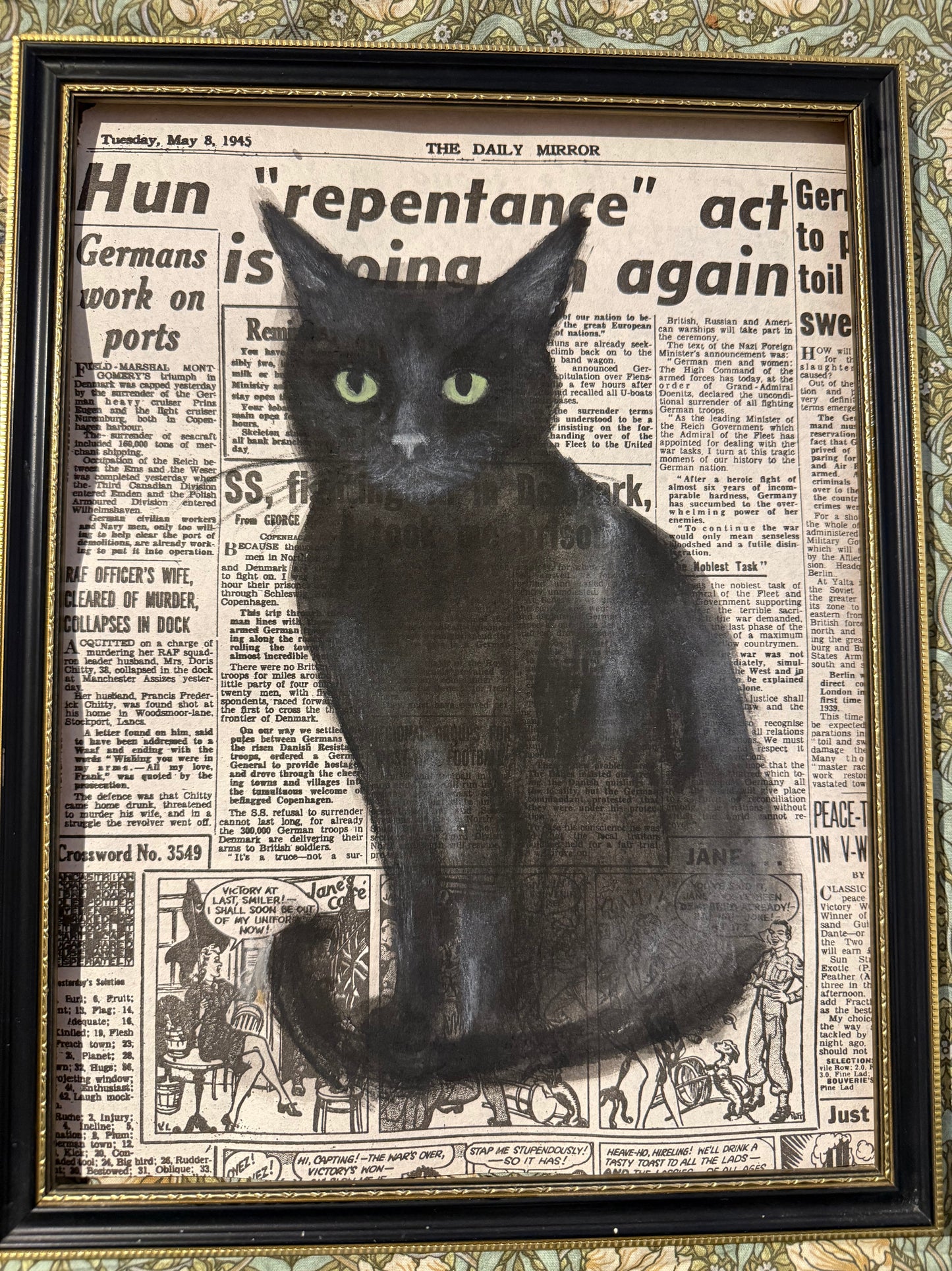 Original painting Lucky Evans 1983 by Sarah Evans framed