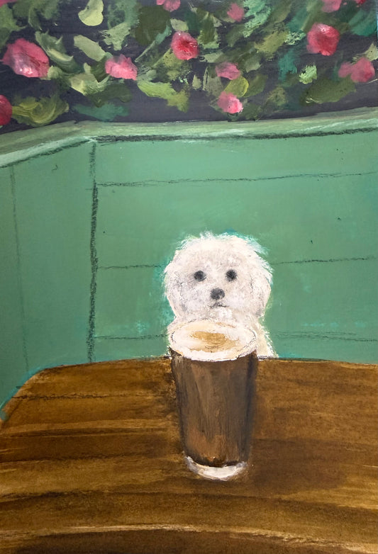 Rocky and his pint of bitter