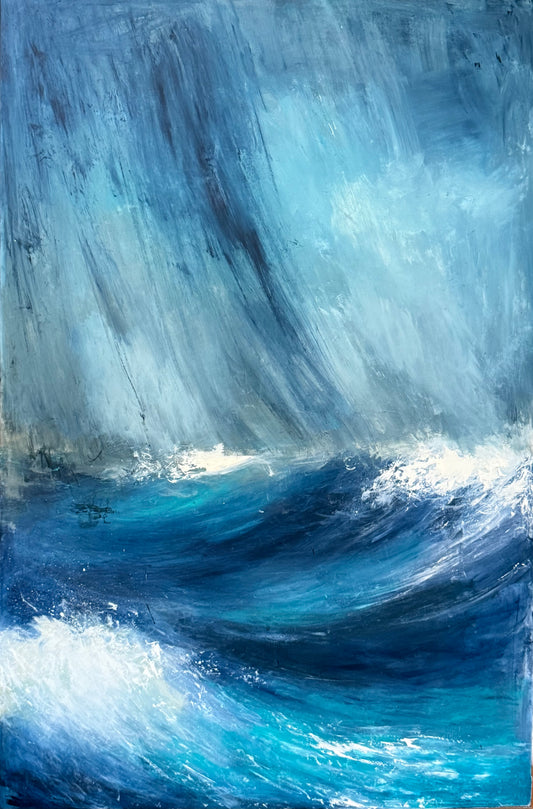 Atlantic Ocean the storm will pass original painting