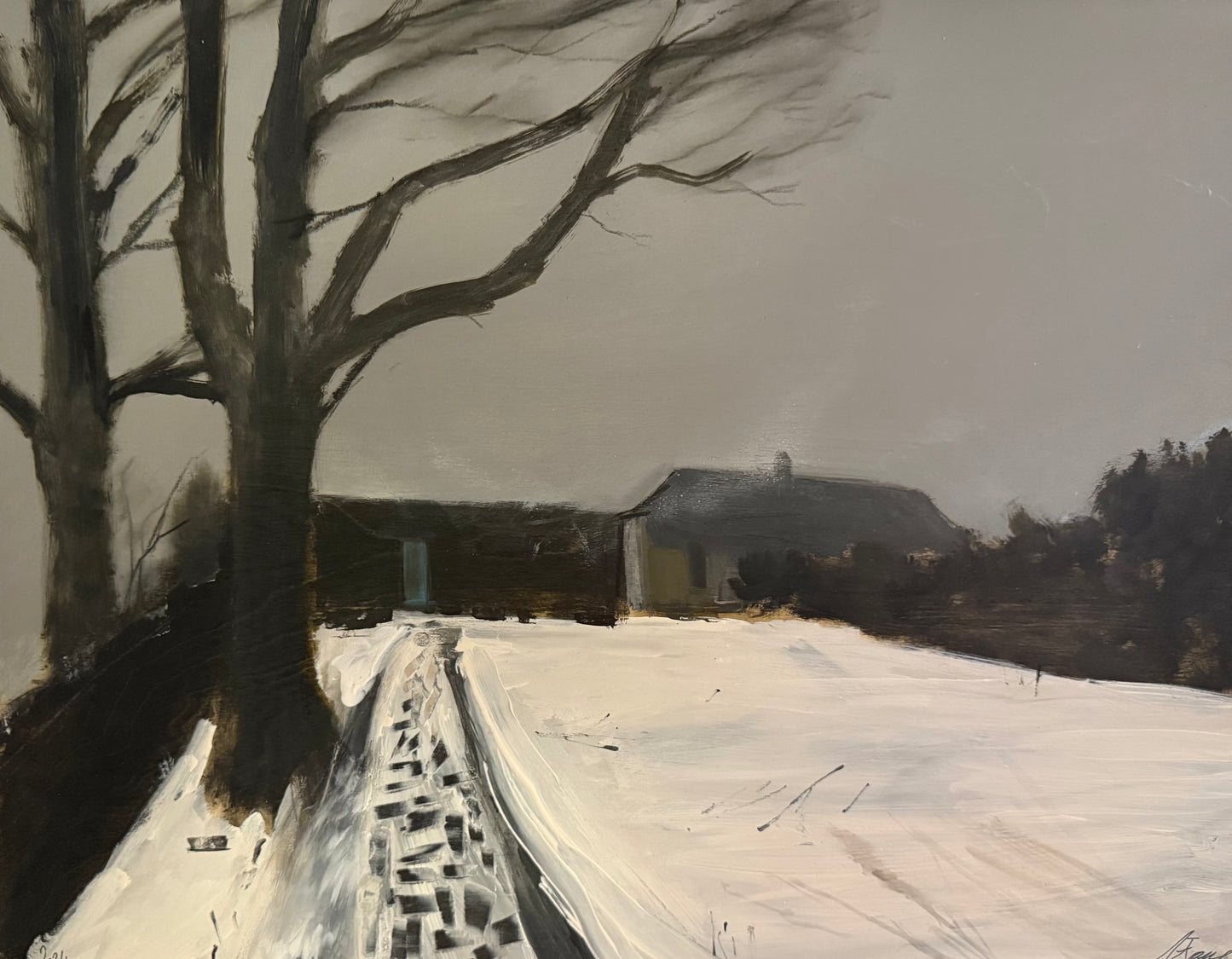 Near Aberdeen Scottish garden in winter
