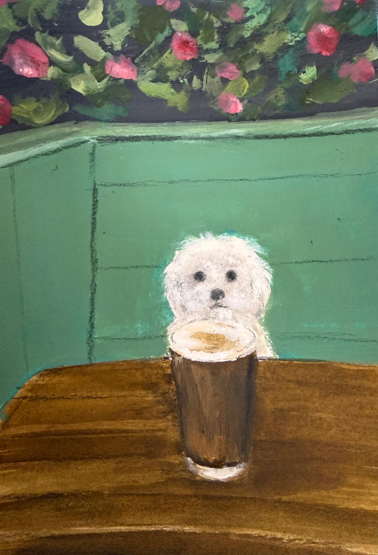 Rocky and his pint of bitter