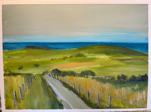 South Downs Way original painting by Sarah evans