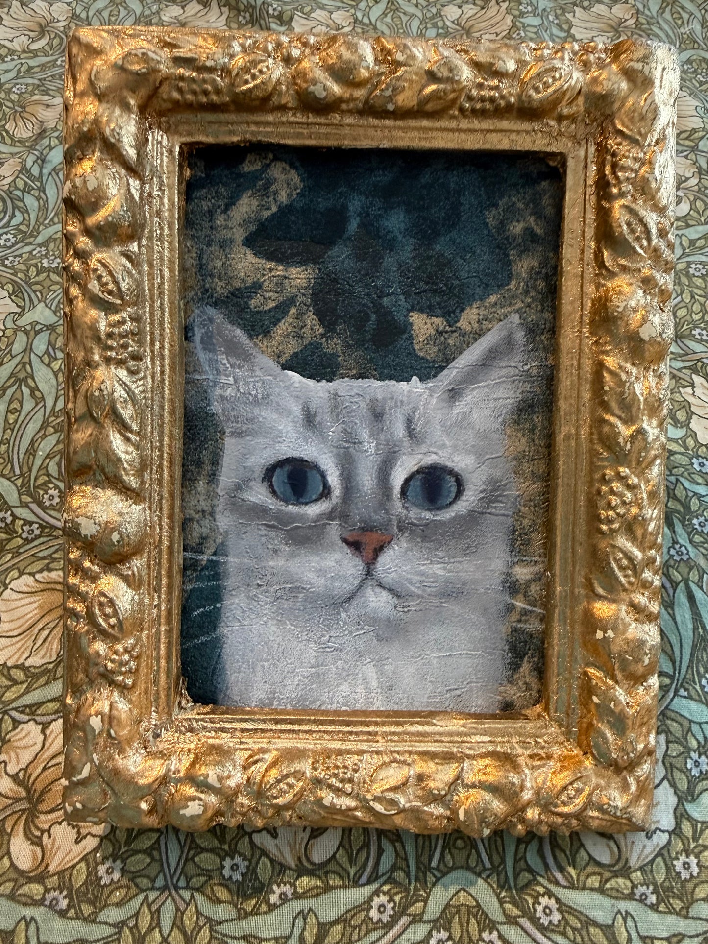 Sissy evans original painting in a gold frame
