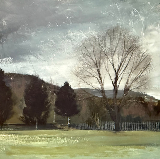 View of rhigos mountain from Hirwaun original painting inside