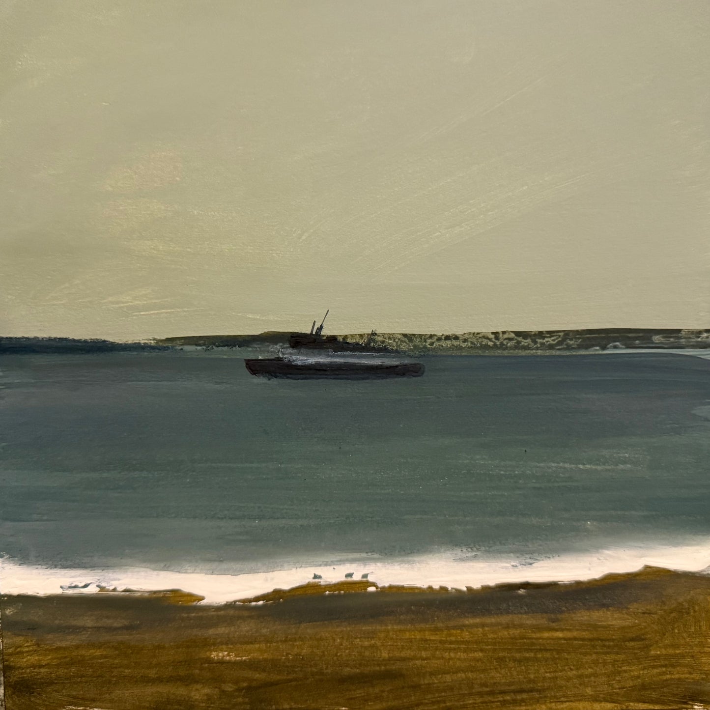 Ship passing by southsea 1983
