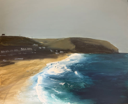 Portreath Cornwall original large painting by Sarah evans