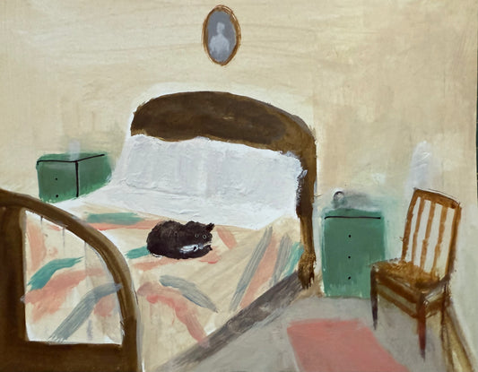 Howard on my neighbours bed original painting