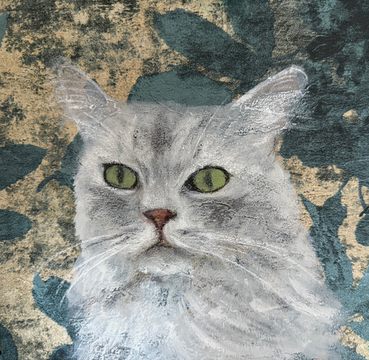 Nigel - oil on paper by Sarah evans