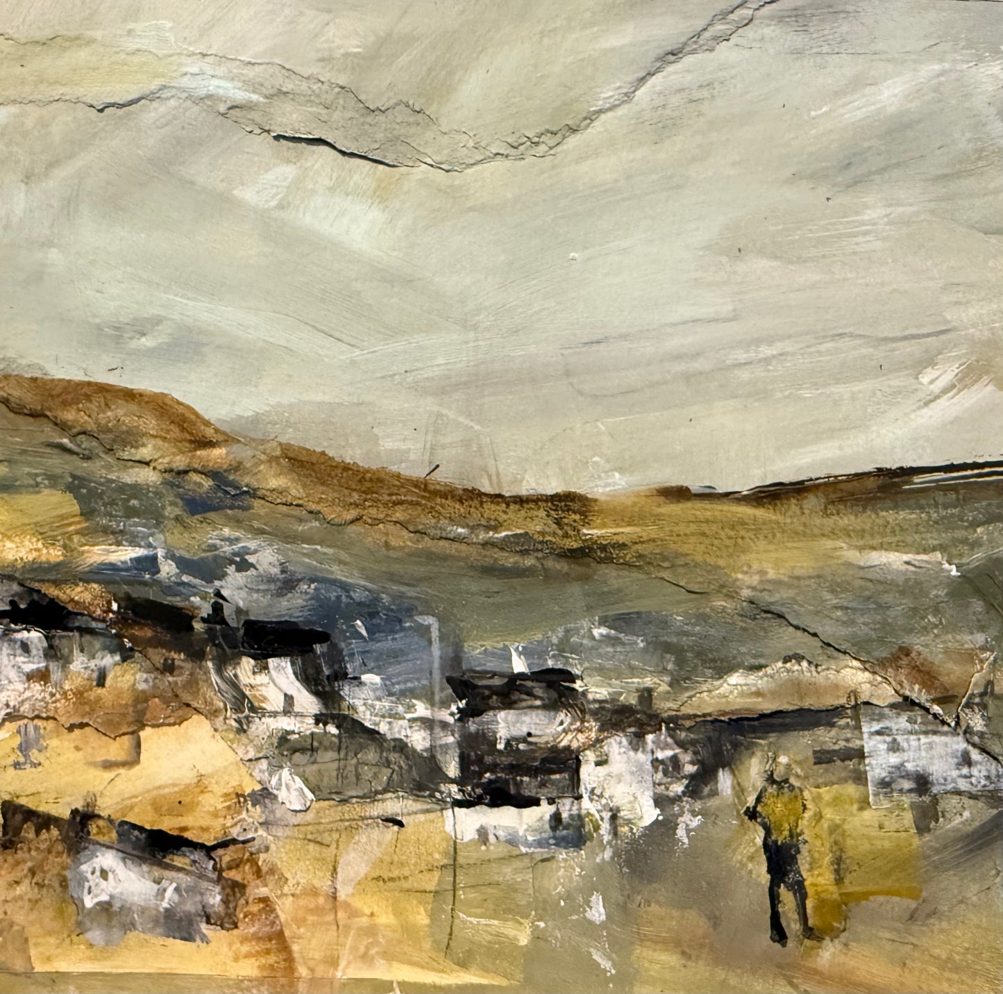 Penderyn mixed media on card Sarah evans