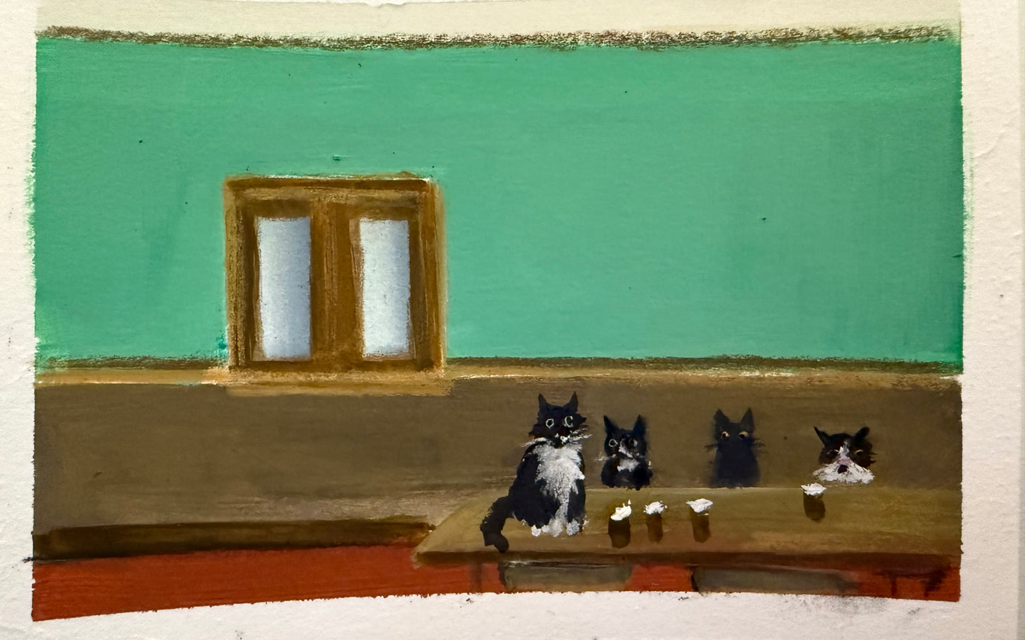 Original painting Sunday Night at the legion