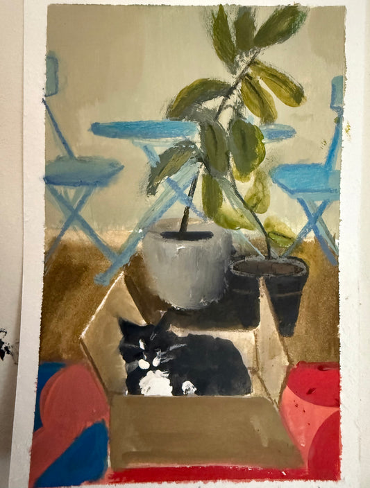 Original painting of Flash Evans Monday
