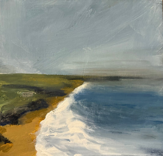Loe Bar Porthleven acrylic on board -original painting framed