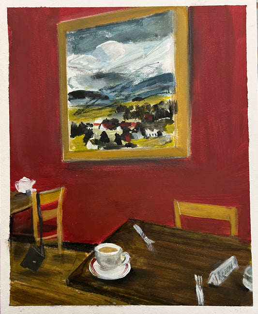Original Painting Favourite Painting At The Honey Cafe by Sarah Evans