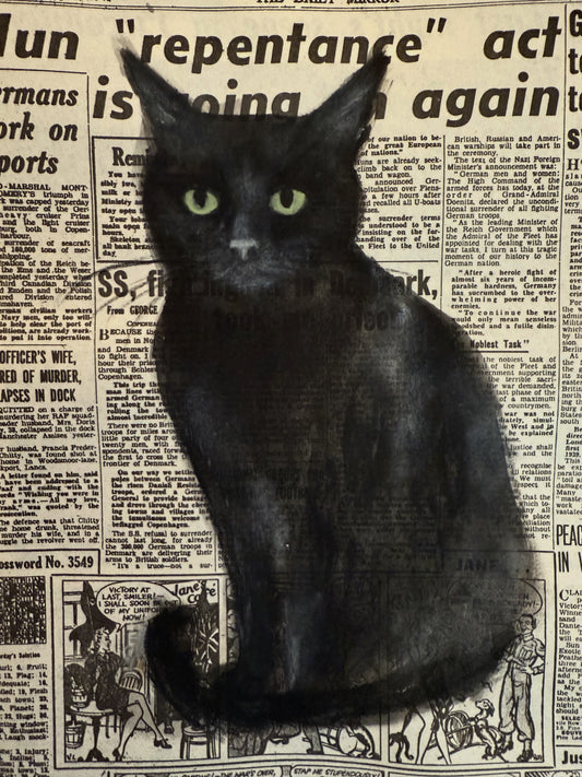 Original painting Lucky Evans 1983 by Sarah Evans framed