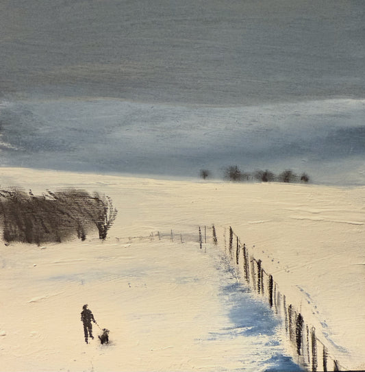 Dad and Alf , Brecon Beacons -original painting framed