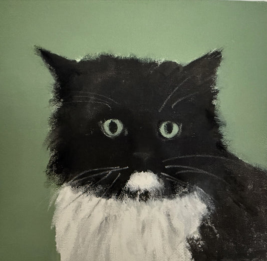Howard’s first portrait  -oil on  canvas by Sarah evans