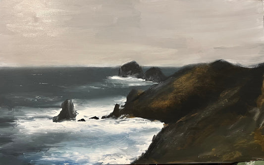Original painting Pembrokeshire Coast by Sarah Evans